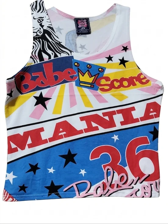 Nwt Vintage Y2K Graphic Tank Top – “B” Artistic by Diss Inc (2004) Designer Insp - Picture 2 of 7